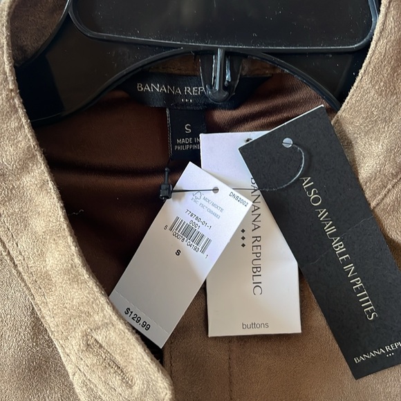 Banana Republic Vegan Suede Shirt Dress Size Small NWT - Picture 9 of 12